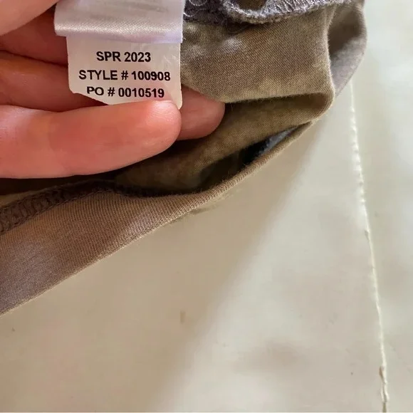 RHONE Reverse Tie Dye Tee T-Shirt Mens Size Small Pima Cotton Crewneck Tan Cream - Picture 9 of 11